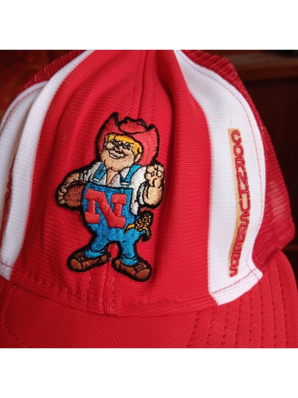 Vtg Nebraska Cornhuskers Trucker Hat Herbie Husker 1980's Big Red Lucky Stripes